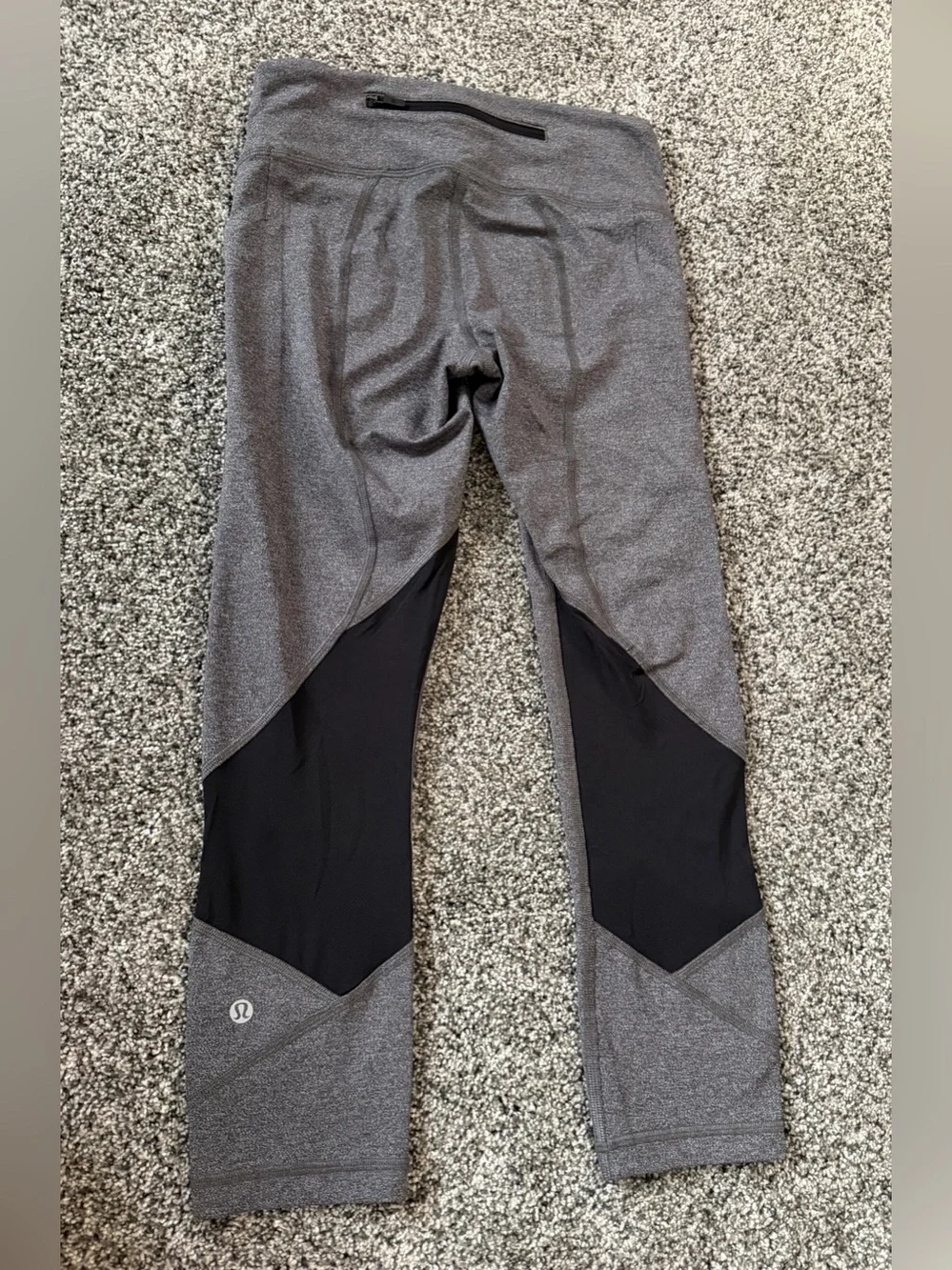 lululemon Black and Gray Performance Capri length Leggings